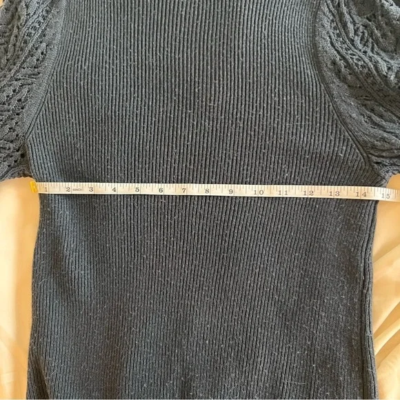 NWOT SPLENDID Palmer Pointelle Sweater in Navy SZ Large new - Picture 7 of 7